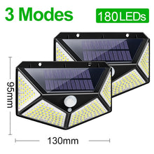 Load image into Gallery viewer, Goodland 180 100 LED Solar Light Outdoor Solar Lamp Powered Sunlight Waterproof PIR Motion Sensor Light for Garden Decoration