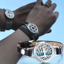 Load image into Gallery viewer, New Tree of Life Aromatherapy Bracelet Essential Oil Diffuser Bracelet Perfume Locket Leather Bracelets for Women Wristbands