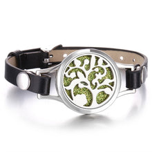 Load image into Gallery viewer, New Tree of Life Aromatherapy Bracelet Essential Oil Diffuser Bracelet Perfume Locket Leather Bracelets for Women Wristbands
