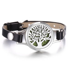 Load image into Gallery viewer, New Tree of Life Aromatherapy Bracelet Essential Oil Diffuser Bracelet Perfume Locket Leather Bracelets for Women Wristbands