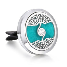 Load image into Gallery viewer, New Aromatherapy Car Perfume Diffuser Stainless Steel 30mm Magnetic Aroma Diffuser Locket Car Air Freshener Vent Clip + 1pcs Pad