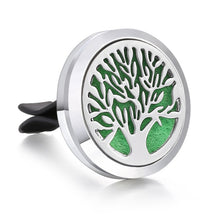 Load image into Gallery viewer, New Aromatherapy Car Perfume Diffuser Stainless Steel 30mm Magnetic Aroma Diffuser Locket Car Air Freshener Vent Clip + 1pcs Pad