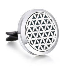 Load image into Gallery viewer, New Aromatherapy Car Perfume Diffuser Stainless Steel 30mm Magnetic Aroma Diffuser Locket Car Air Freshener Vent Clip + 1pcs Pad