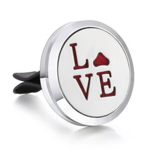 Load image into Gallery viewer, New Aromatherapy Car Perfume Diffuser Stainless Steel 30mm Magnetic Aroma Diffuser Locket Car Air Freshener Vent Clip + 1pcs Pad