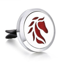 Load image into Gallery viewer, New Aromatherapy Car Perfume Diffuser Stainless Steel 30mm Magnetic Aroma Diffuser Locket Car Air Freshener Vent Clip + 1pcs Pad