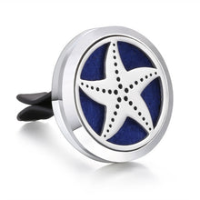 Load image into Gallery viewer, New Aromatherapy Car Perfume Diffuser Stainless Steel 30mm Magnetic Aroma Diffuser Locket Car Air Freshener Vent Clip + 1pcs Pad