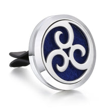 Load image into Gallery viewer, New Aromatherapy Car Perfume Diffuser Stainless Steel 30mm Magnetic Aroma Diffuser Locket Car Air Freshener Vent Clip + 1pcs Pad