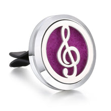 Load image into Gallery viewer, New Aromatherapy Car Perfume Diffuser Stainless Steel 30mm Magnetic Aroma Diffuser Locket Car Air Freshener Vent Clip + 1pcs Pad