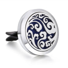 Load image into Gallery viewer, New Aromatherapy Car Perfume Diffuser Stainless Steel 30mm Magnetic Aroma Diffuser Locket Car Air Freshener Vent Clip + 1pcs Pad