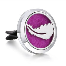 Load image into Gallery viewer, New Aromatherapy Car Perfume Diffuser Stainless Steel 30mm Magnetic Aroma Diffuser Locket Car Air Freshener Vent Clip + 1pcs Pad