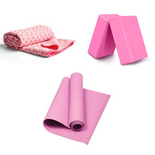 Load image into Gallery viewer, Yoga Set Health Fitness Home Includes Yoga Mat Yoga Blocks Yoga Towel Yoga Ball Pedal Tension Rope Band A Yoga Strap