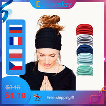 Load image into Gallery viewer, Headband sport  bandeau Yoga Headband Nonslip Elastic Stretch Hairband Turban Running Headwrap Wide Sports Accessories