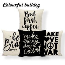 Load image into Gallery viewer, Good Vibes Letter Cushion Covers Arrow Feather Love You Everyday Pillows Abstract Meditation Gifts For Decor Pillow Large Linen