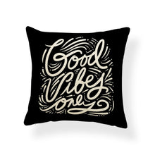 Load image into Gallery viewer, Good Vibes Letter Cushion Covers Arrow Feather Love You Everyday Pillows Abstract Meditation Gifts For Decor Pillow Large Linen