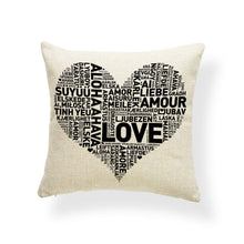 Load image into Gallery viewer, Good Vibes Letter Cushion Covers Arrow Feather Love You Everyday Pillows Abstract Meditation Gifts For Decor Pillow Large Linen