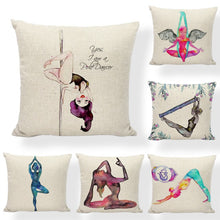 Load image into Gallery viewer, The New Office And Car Waist Cushion Cover 43*43cm Modern Fashion Elements Meditation Yoga Home Office Couch Decor Pillow Case