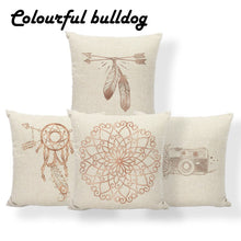 Load image into Gallery viewer, Mandala Dreamcatcher Cushions Cover Octopus Flower Feather Pillow Case Meditation Home Decoration For Sofa Dakimakura 45Cm Linen
