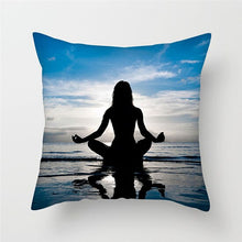 Load image into Gallery viewer, Fuwatacchi Cushion Cover Yoga Meditation Pillow Case Decoration Oceanside Mountain Pillow Cover Waist Decorative Cushion Cover
