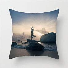 Load image into Gallery viewer, Fuwatacchi Cushion Cover Yoga Meditation Pillow Case Decoration Oceanside Mountain Pillow Cover Waist Decorative Cushion Cover