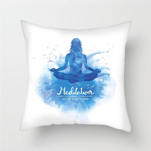 Load image into Gallery viewer, Fuwatacchi Cushion Cover Yoga Meditation Pillow Case Decoration Oceanside Mountain Pillow Cover Waist Decorative Cushion Cover
