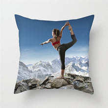 Load image into Gallery viewer, Fuwatacchi Cushion Cover Yoga Meditation Pillow Case Decoration Oceanside Mountain Pillow Cover Waist Decorative Cushion Cover