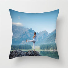 Load image into Gallery viewer, Fuwatacchi Cushion Cover Yoga Meditation Pillow Case Decoration Oceanside Mountain Pillow Cover Waist Decorative Cushion Cover