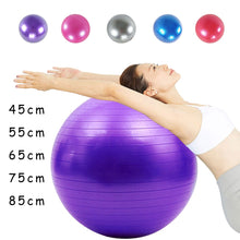 Načíst obrázek do prohlížeče Galerie, PVC Fitness Balls Yoga Ball Thickened Explosion-proof Exercise Home Gym Pilates Equipment Balance Ball 45cm/55cm/65cm/75cm/85cm
