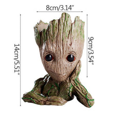 Indlæs billede til gallerivisning Groot Flowerpot Cute Model Toy Pen Pot Flower Pot Planter Figurines Tree Man Garden Planter Flower Pot Gift For Baby Kids
