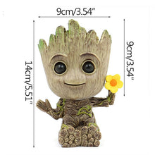 Indlæs billede til gallerivisning Groot Flowerpot Cute Model Toy Pen Pot Flower Pot Planter Figurines Tree Man Garden Planter Flower Pot Gift For Baby Kids
