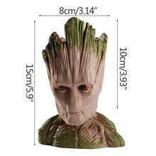 Indlæs billede til gallerivisning Groot Flowerpot Cute Model Toy Pen Pot Flower Pot Planter Figurines Tree Man Garden Planter Flower Pot Gift For Baby Kids
