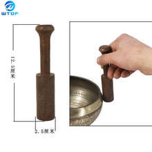 Load image into Gallery viewer, Tibetan Bowl Leather Stick Hammer Mallet Stick Wood Handle Tibetan Buddhist Meditation Singing Bowl
