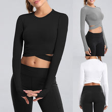 Carica l&#39;immagine nel visualizzatore di Gallery, Women Long Sleeve Cropped Top
