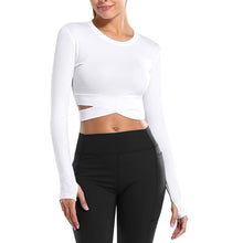 Carica l&#39;immagine nel visualizzatore di Gallery, Women Long Sleeve Cropped Top
