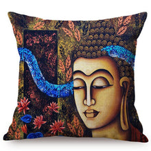 Load image into Gallery viewer, Vintage Classical Buddha Buddhism Art Decorative Pillow Cover Religion Meditation Chinese Style Home Decor Sofa Cushion Cover
