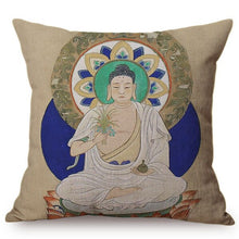 将图片加载到图库查看器，Vintage Classical Buddha Buddhism Art Decorative Pillow Cover Religion Meditation Chinese Style Home Decor Sofa Cushion Cover
