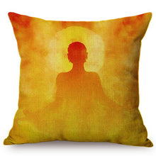 Charger l&#39;image dans la galerie, Vintage Classical Buddha Buddhism Art Decorative Pillow Cover Religion Meditation Chinese Style Home Decor Sofa Cushion Cover
