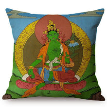 Carica l&#39;immagine nel visualizzatore di Gallery, Vintage Classical Buddha Buddhism Art Decorative Pillow Cover Religion Meditation Chinese Style Home Decor Sofa Cushion Cover
