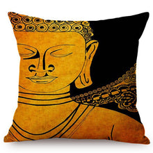 Load image into Gallery viewer, Vintage Classical Buddha Buddhism Art Decorative Pillow Cover Religion Meditation Chinese Style Home Decor Sofa Cushion Cover
