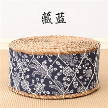 Загрузить изображение в средство просмотра галереи, Straw Round Floor Cushions Japanese Futon Meditation Cushion Thickening Circle Seat Stool
