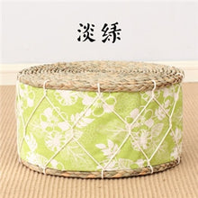 Загрузить изображение в средство просмотра галереи, Straw Round Floor Cushions Japanese Futon Meditation Cushion Thickening Circle Seat Stool
