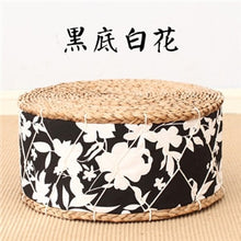 Загрузить изображение в средство просмотра галереи, Straw Round Floor Cushions Japanese Futon Meditation Cushion Thickening Circle Seat Stool
